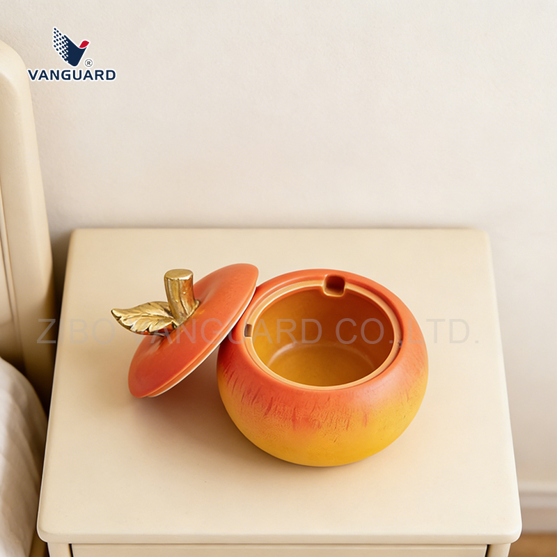 Apple Shape Ashtray Resin Keepsake Statue Custom Resin Ornament for Home Decor