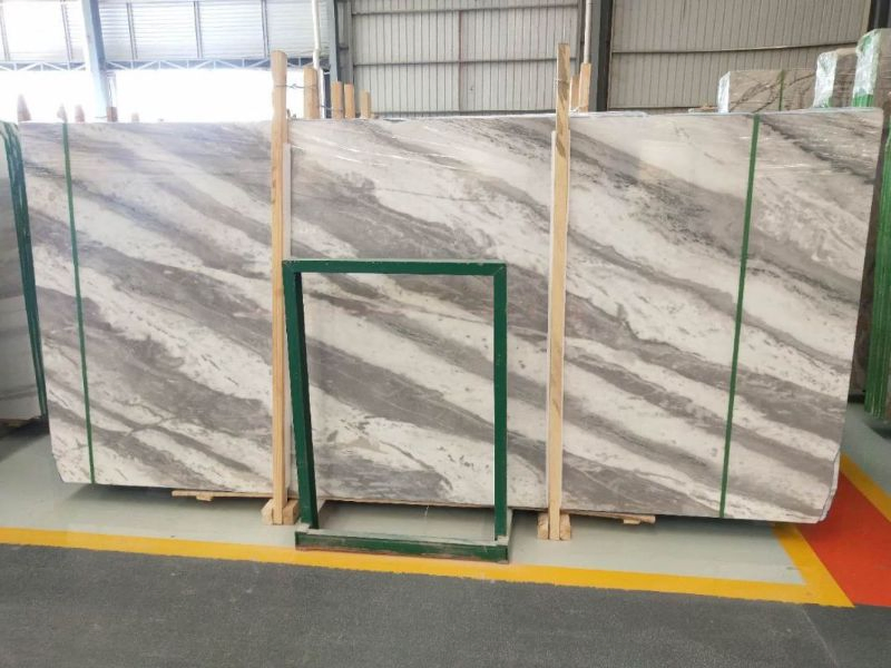New Volakas White Marble Slab Product with Grey Veins