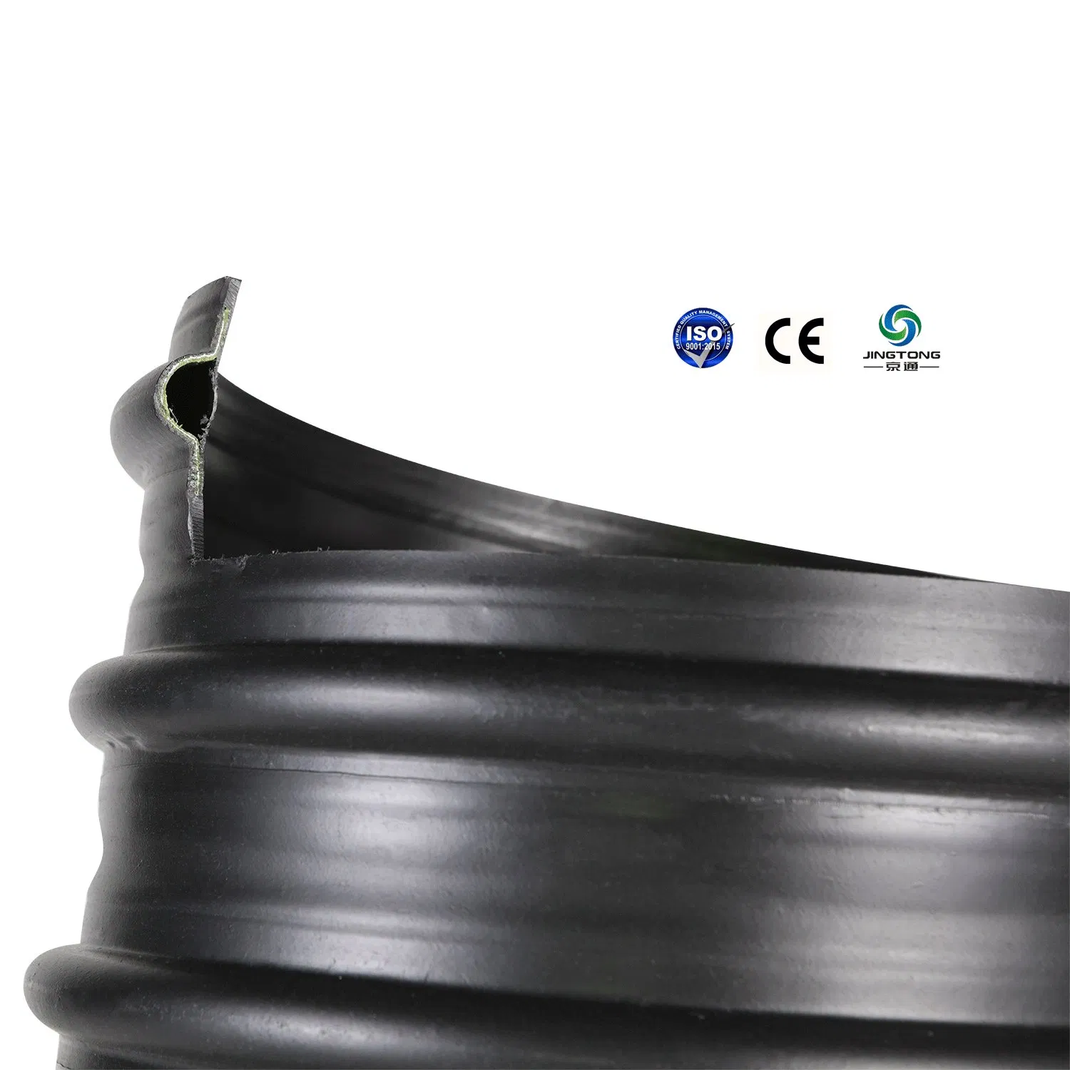 Спиральная труба ПЭ с армированием стальным поясом для дренажа