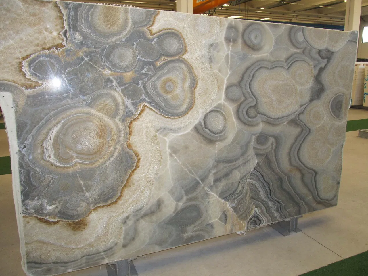 Step and Riser Mosaic Slab Tile Onyx