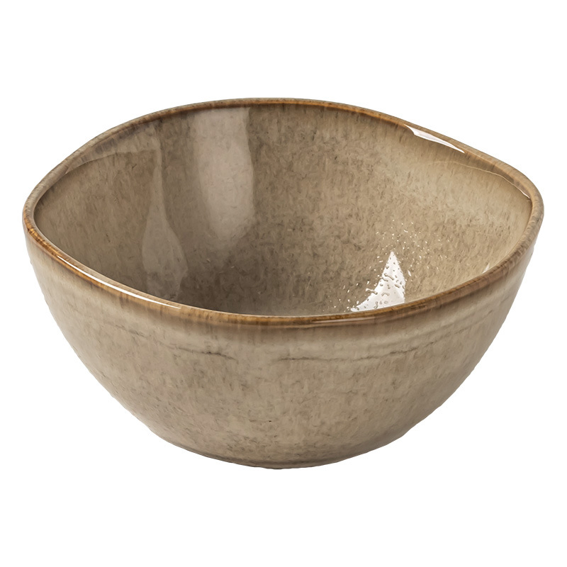 Japanese Vintage Ceramic Bowls with Unique Irregular Shapes
