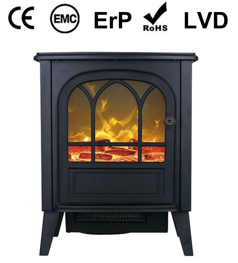 Smokeless Indoor Small Heating LED Flame Metal Free Standing Electric Fireplace