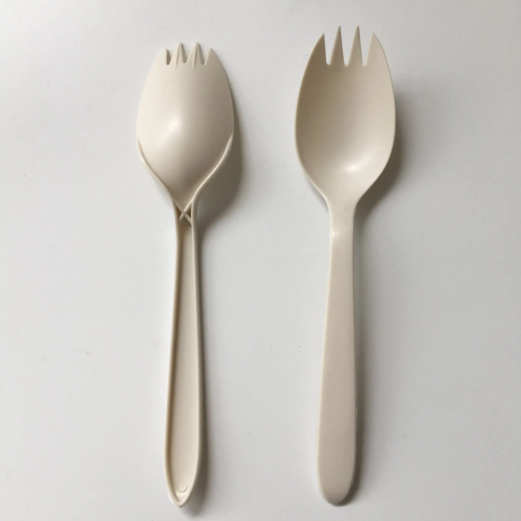Disposable Fork Spoon Biodegradable Cornstarch Tableware Spork with Custom Package
