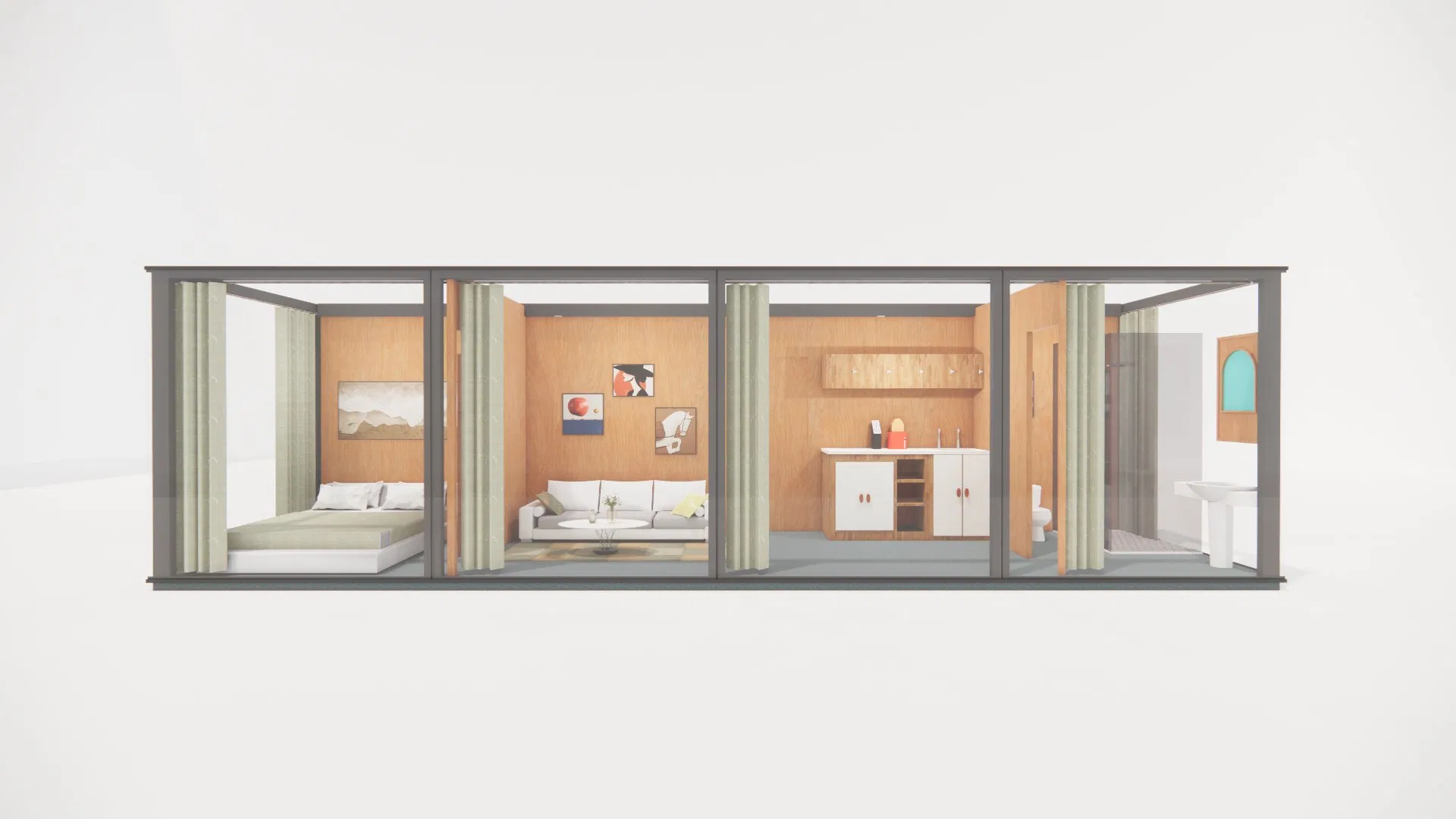 Luxury Mirror House Modular Glamping Pod Tiny House