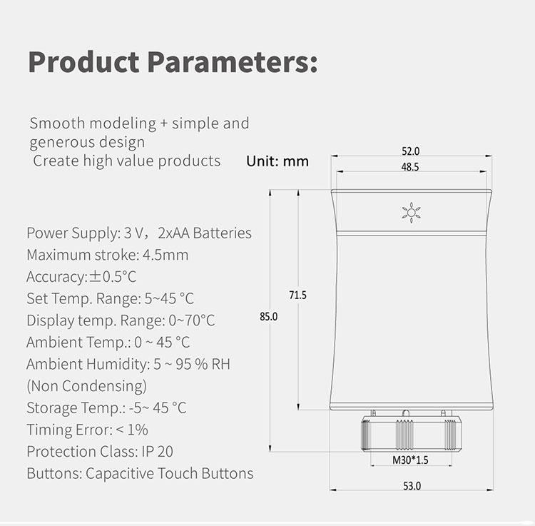 WiFi Zigbee Smart Programmable Thermostat Radiator Valve Temperature Controller Water Heating Trv