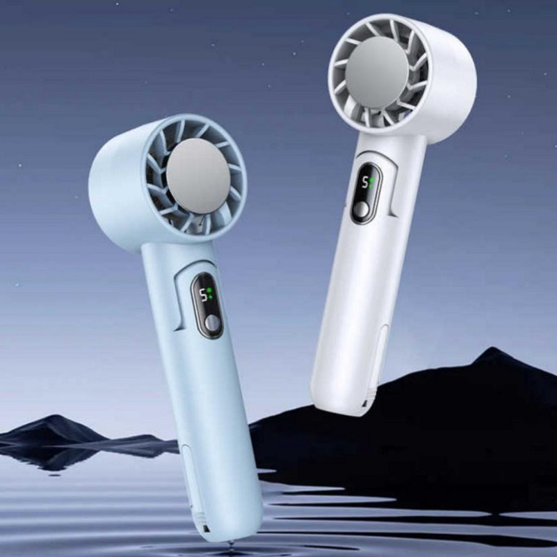 Best Seller Rechargeable Portable 4000mAh Handheld Fan with Power Bank 5 High Speed Wind USB Mini Desktop Fan