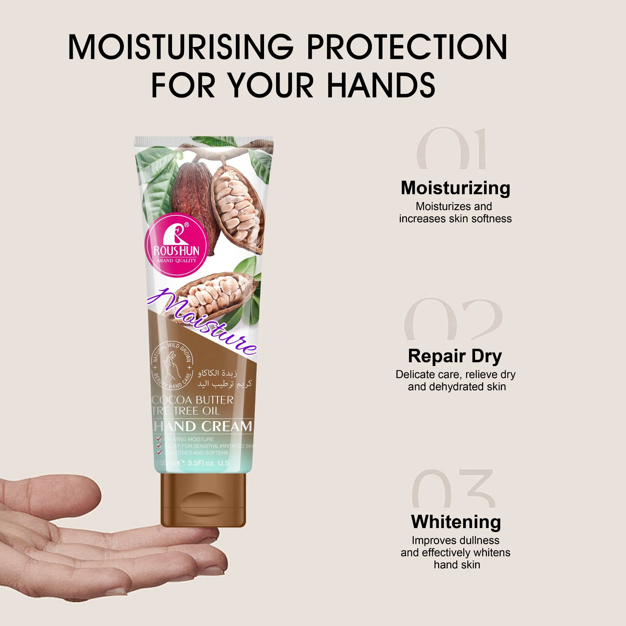 Cocoa Butter Hand Cream Moisturizing and Nourishing Hand Care Hand Mask Smooth and Often