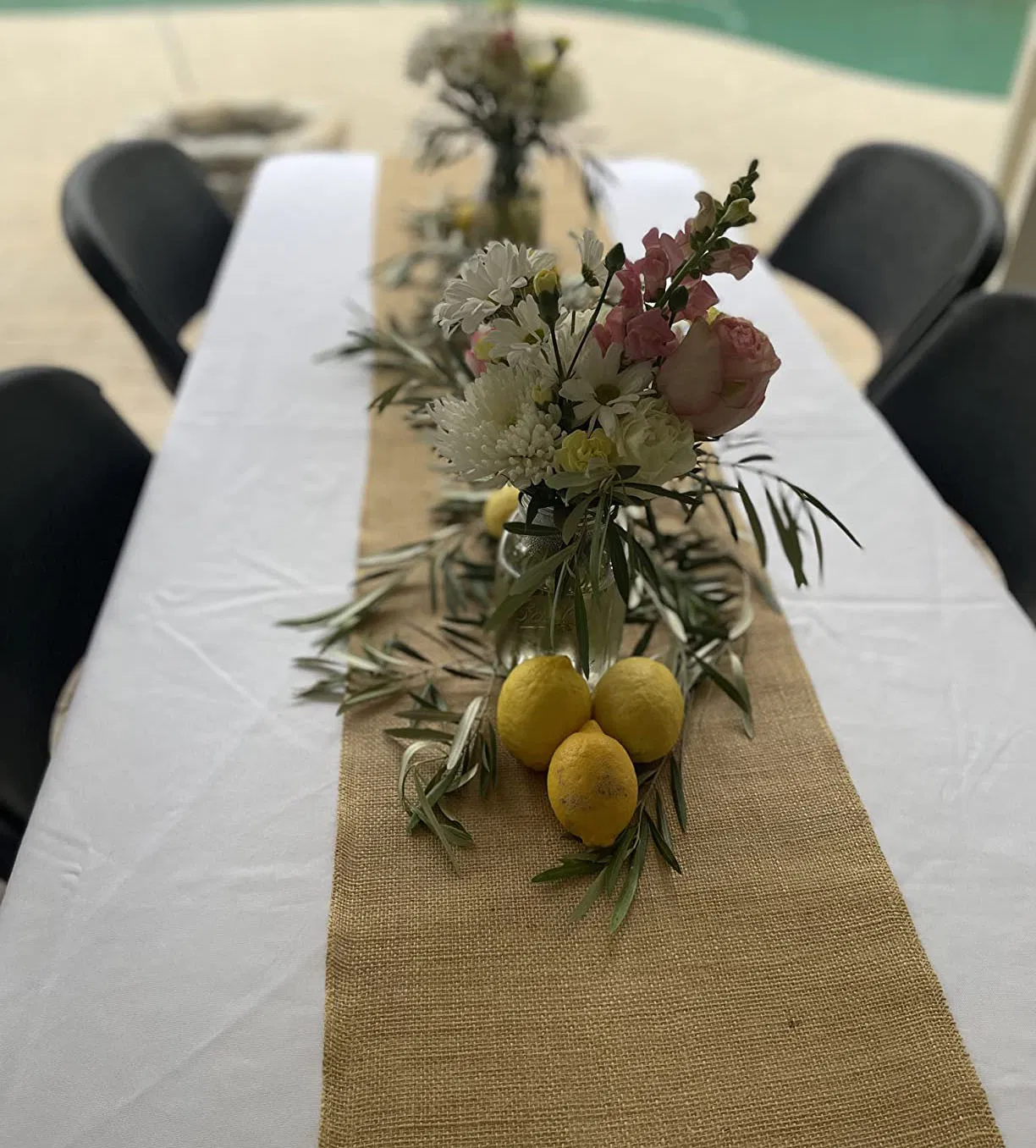 14 X 72 Inch Finished Natural Color Jute Table Runner