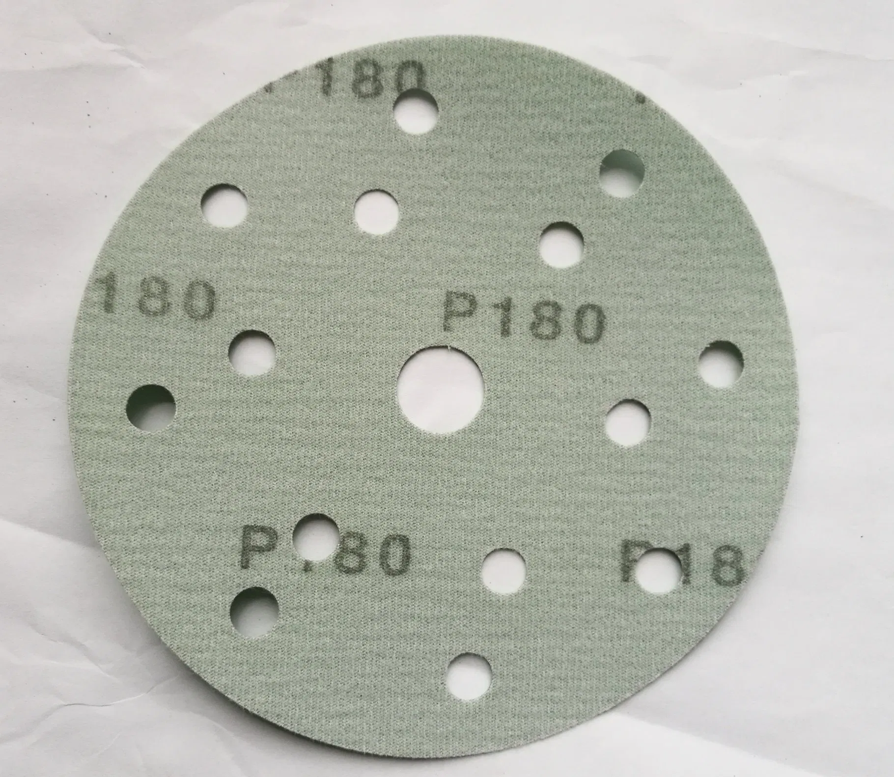 Шлифовальный диск 150мм с перфорацией, зеленый