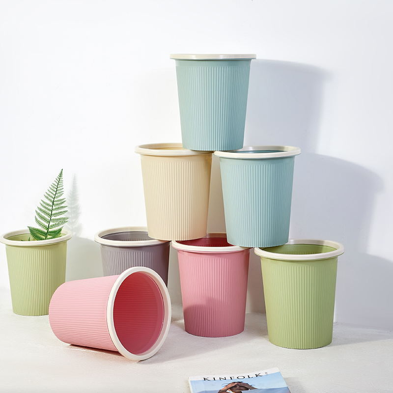 Household Bathroom Trash Can Toilet Waste Paper Basket Large Living Room Dustbin Trash Can