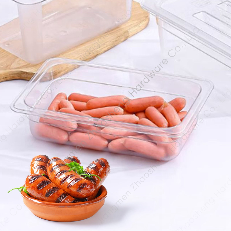 Прозрачный контейнер для еды 1/4 размера с крышкой