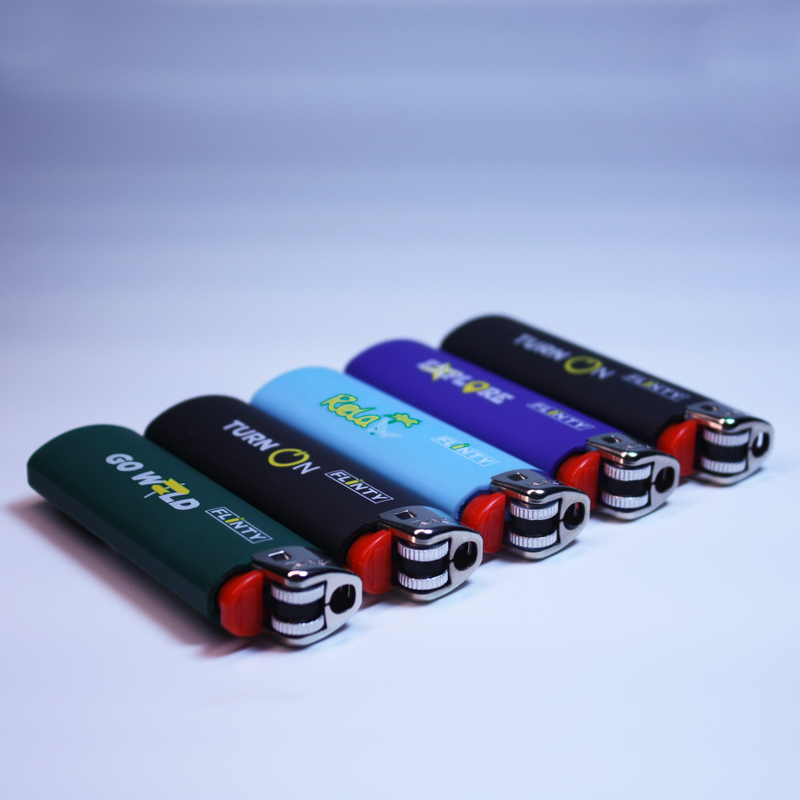 Custom Design and Logo Disposable Flint Plastic Gas Pocket Lighter for Cigarette and Bulk Order