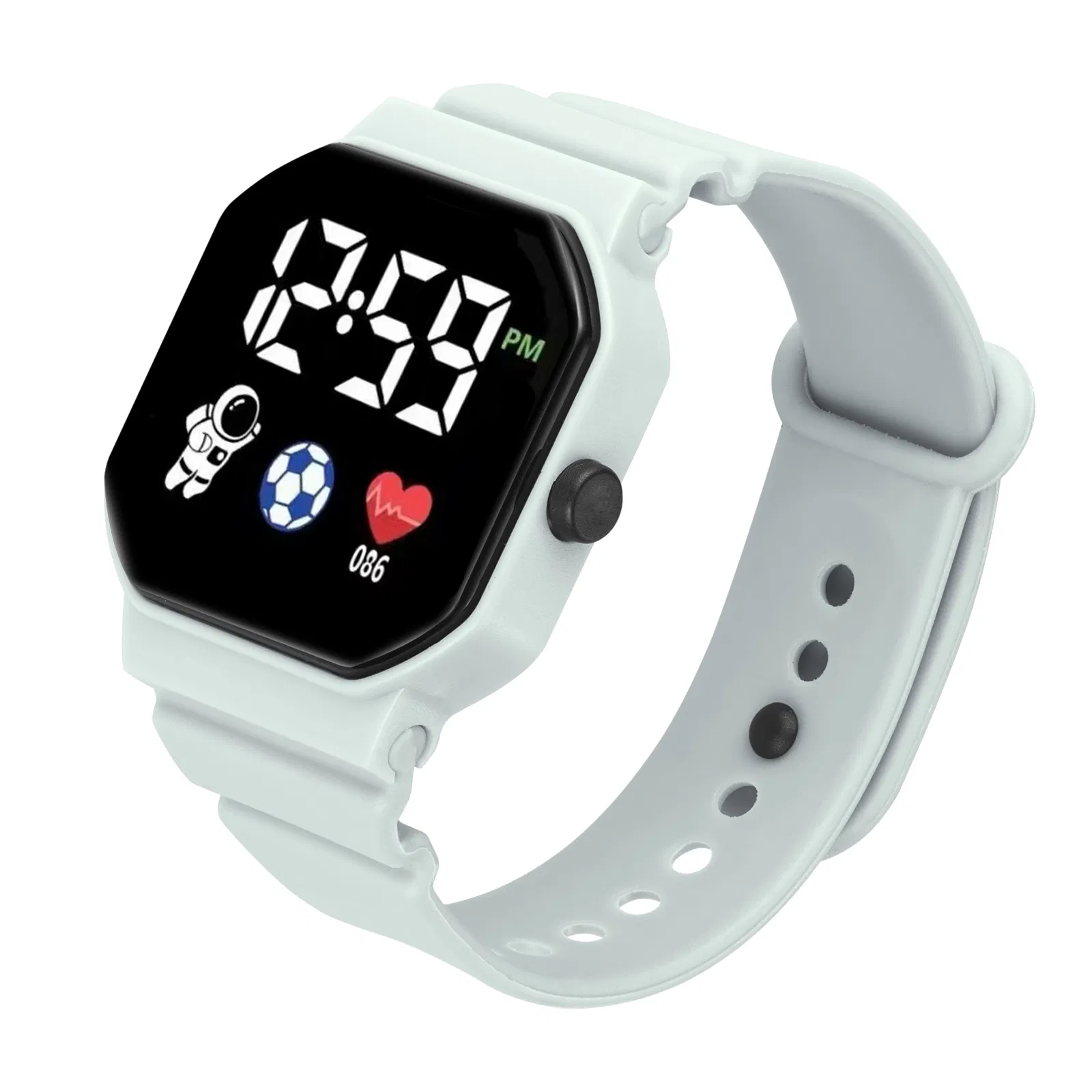 Cross-Border Square Astronaut Electronic Watches LED Night Light Student Watches Plastic Watches