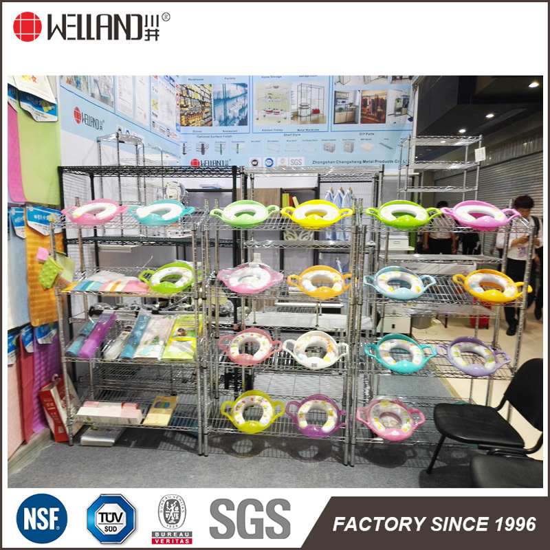 Inclined Exhibition Trade Show Metal Stand Wire Display Rack Shelf Manufacturers
