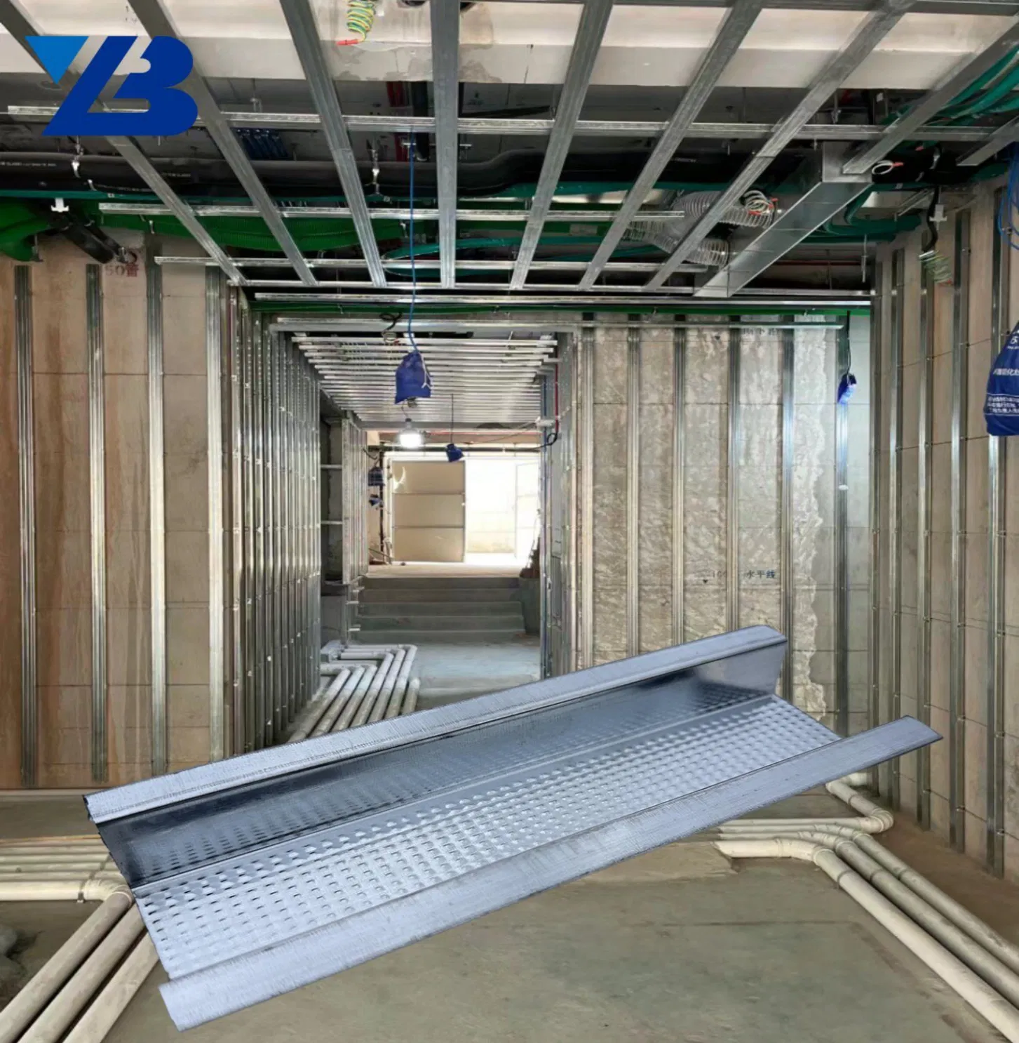 Efficient Hat Channel Omega Channel Furring Channel Galvanized Ceiling Steel Metal Frame Structure