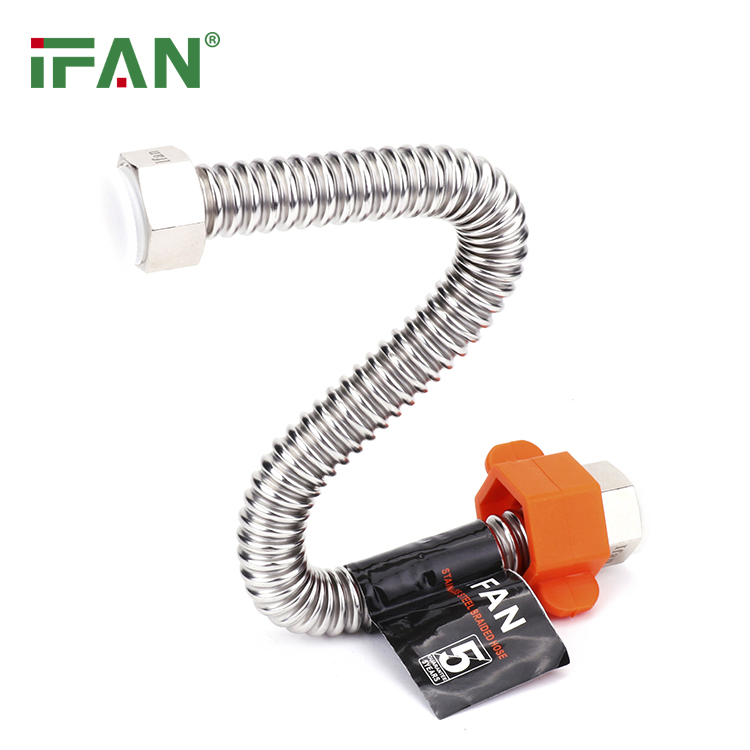 Ifan High Pressure 30-60cm Stainless Steel Braided Hose Flexible ASTM A312 Hose Braided