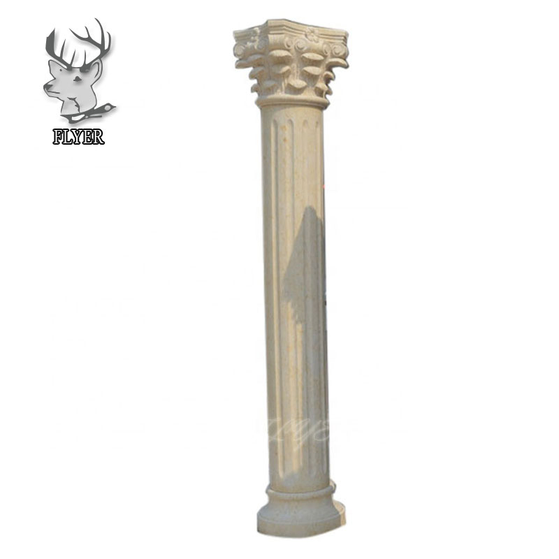 Outdoor Indoor Decorative Natural Stone Large Marble Pillar Roman Column for Building