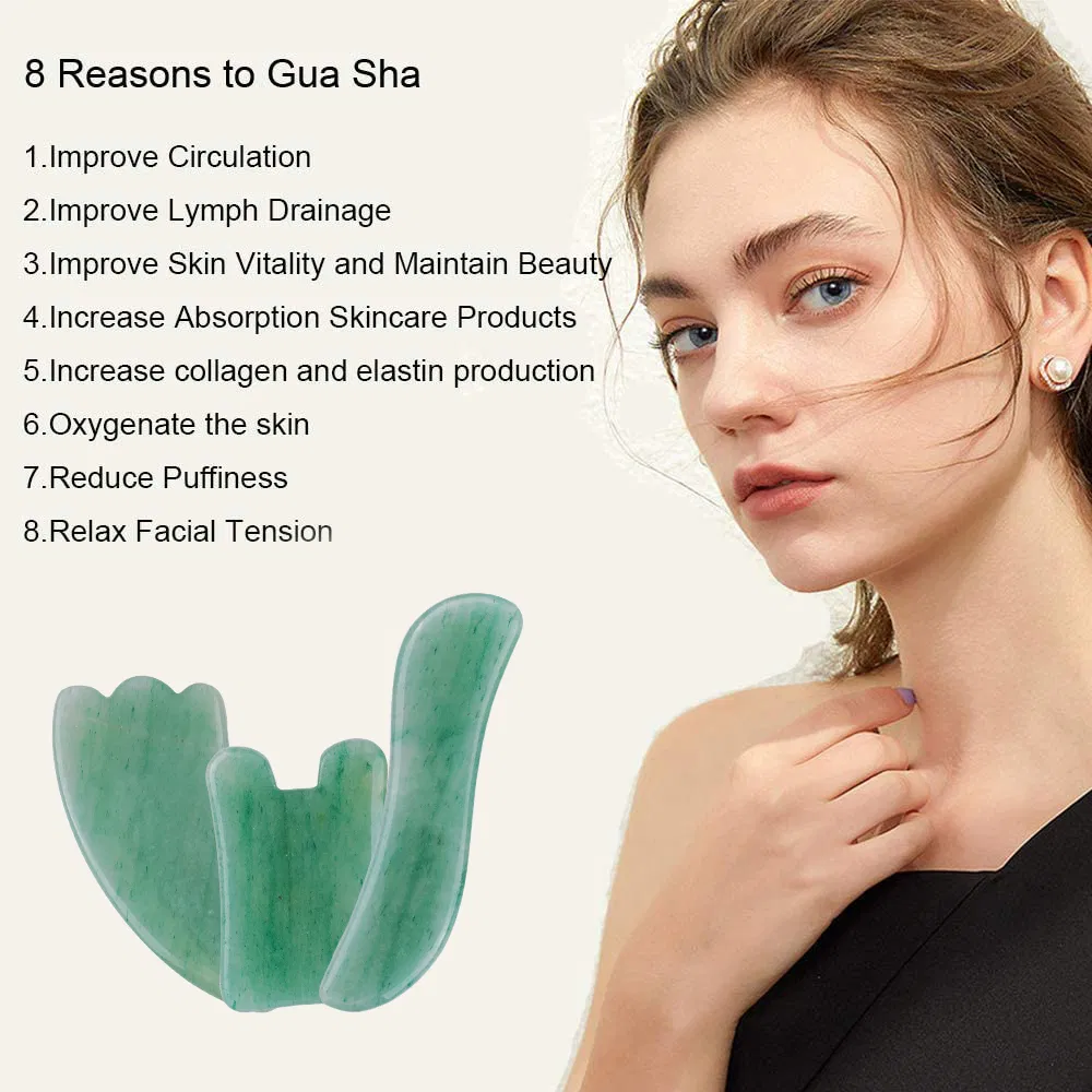Portable Rose Quartz Face Gua Sha Jade