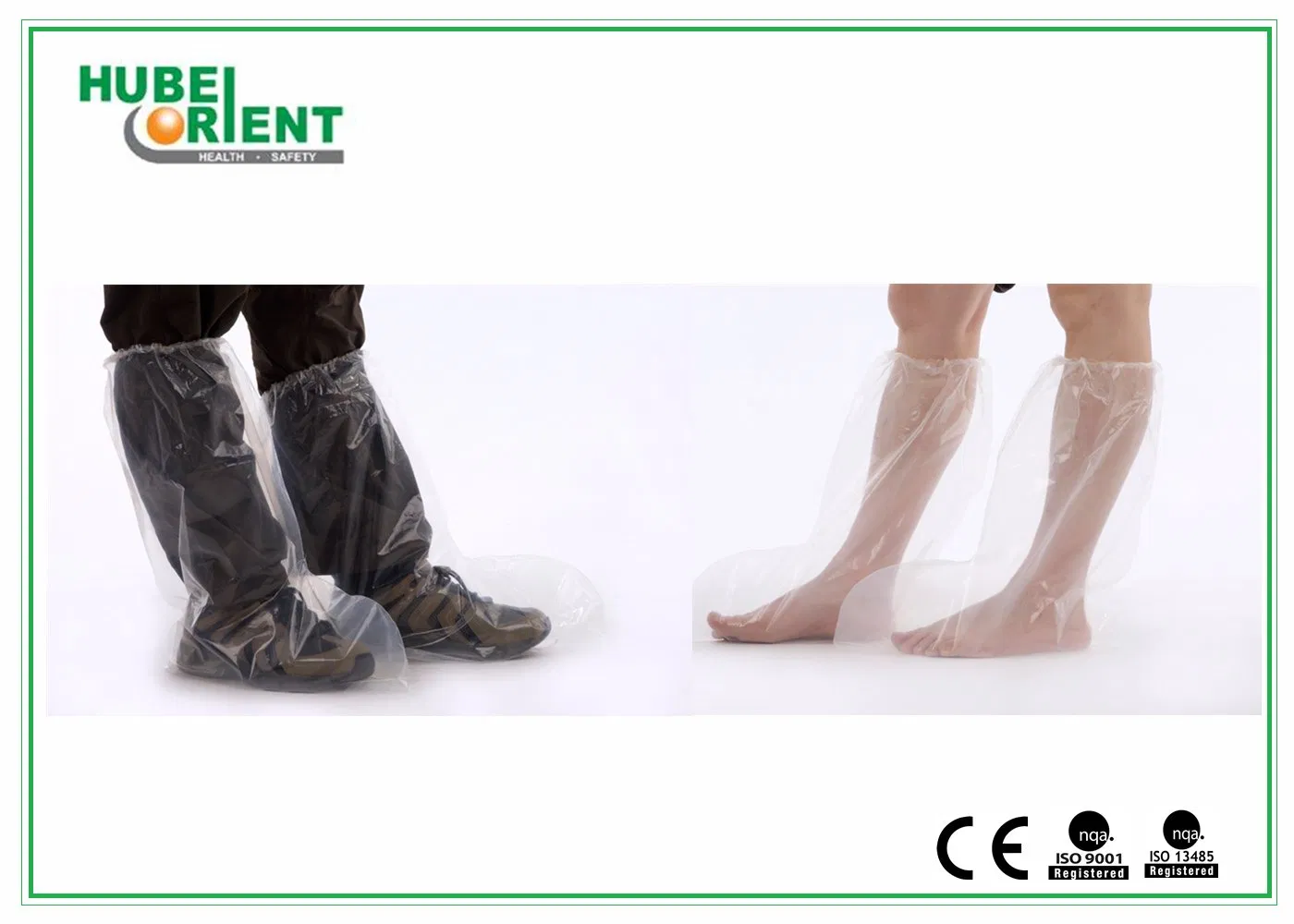 Plastic Disposable Shoe Cover Outdoor / Waterproof Rain Boot Cover for Hospital