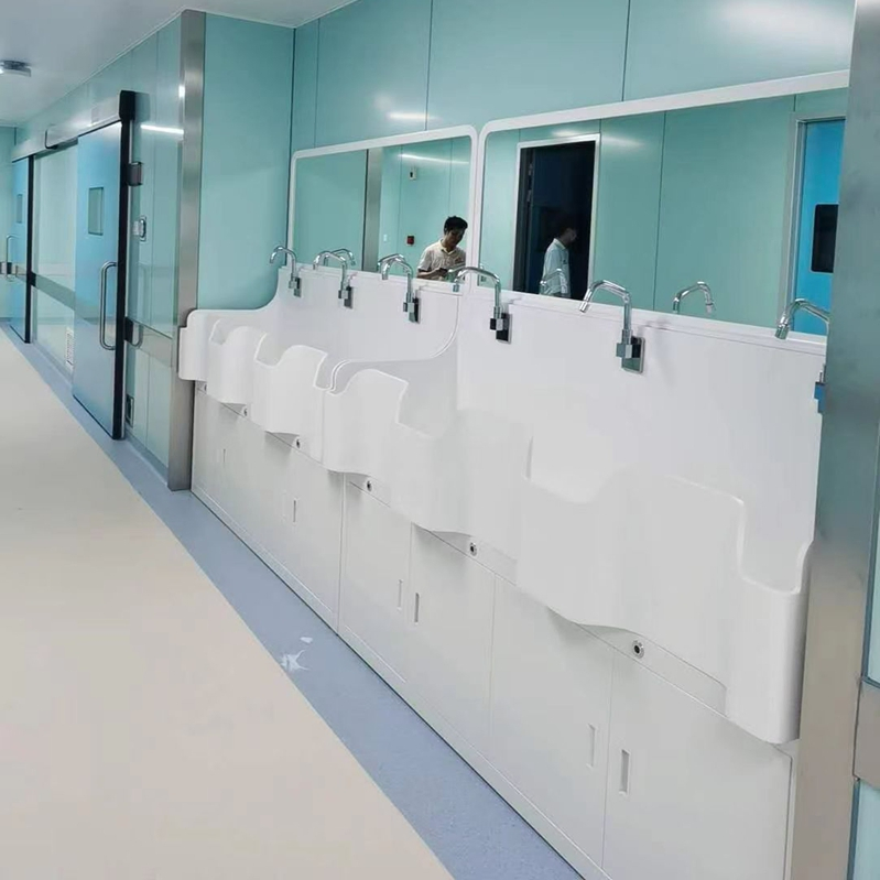 Pengchi 3 Person Station Hand Wash Sinks, DuPont Corian Sink