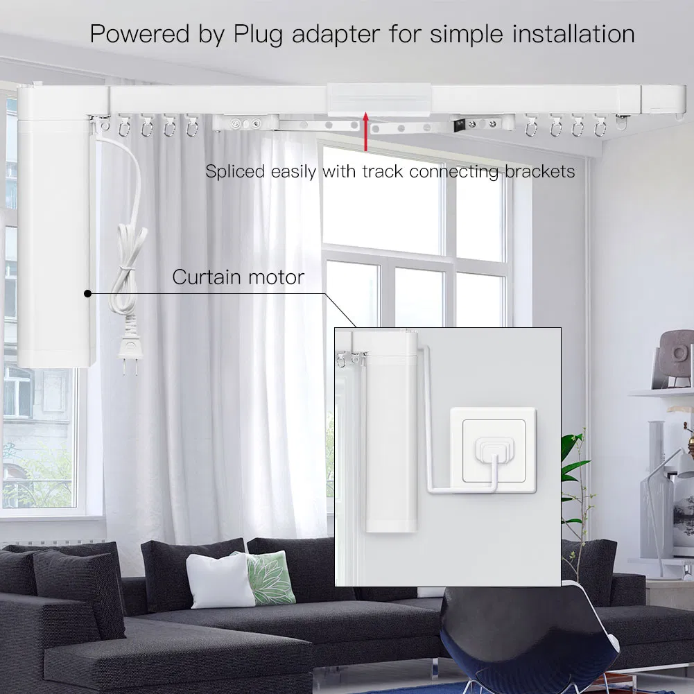 SLS Smart Curtain Track System RF Remote Control Motorized Curtain Track