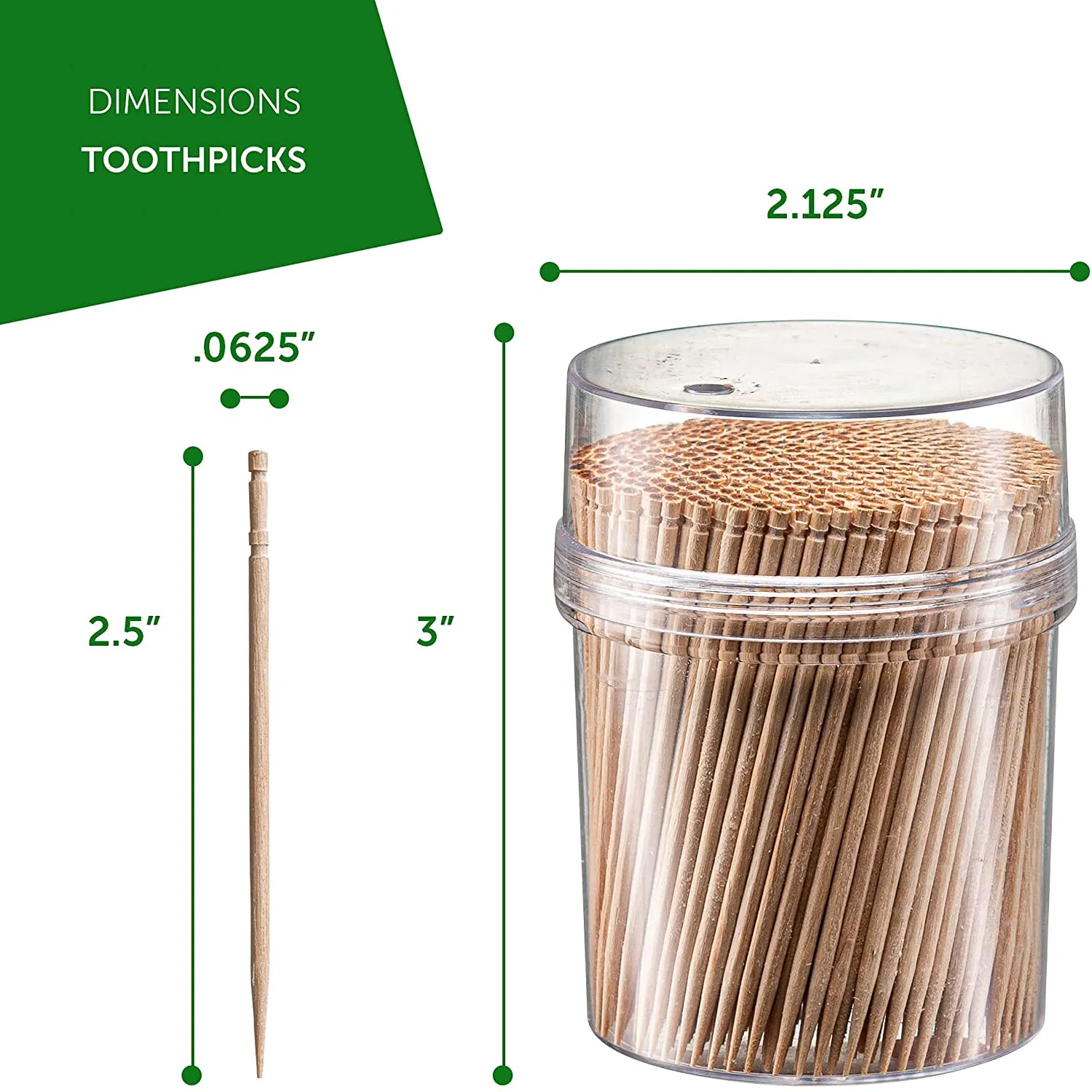 One-Time Using Tasteless 2.5inch Dental Cleaning Toothpicks