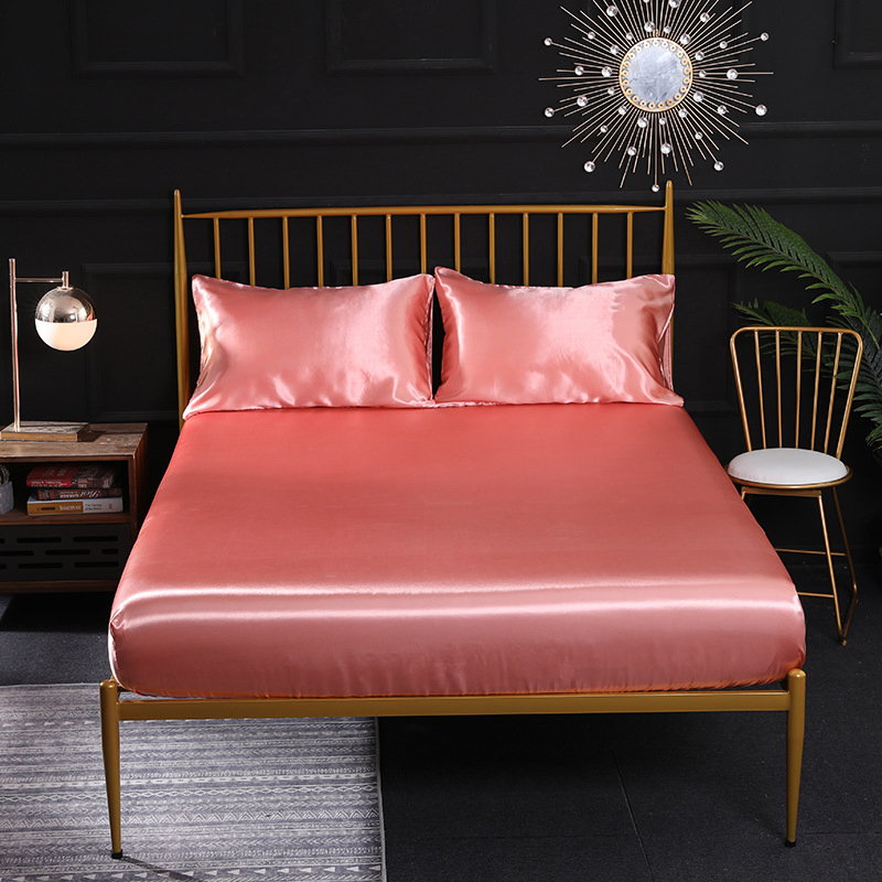 Us UK Size Simulated Silk Bedspreads Mattress Protectors Pillowcases Multicolor Available