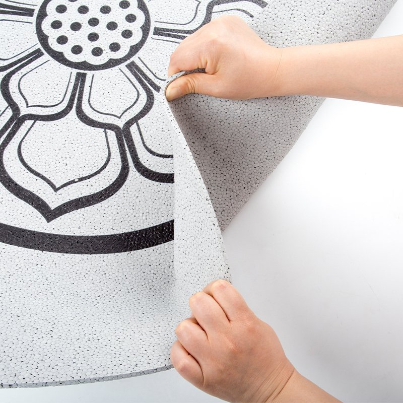 Eco Friendly Colorful Soft Round Yoga Mat Sustainable Non Slip Exercise Workout Gym Circle Rubber Yoga Mat