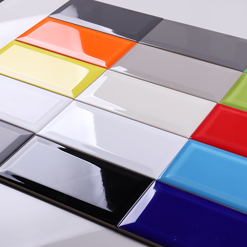 100X200mm Grey Wall Tile with Beveled Surface