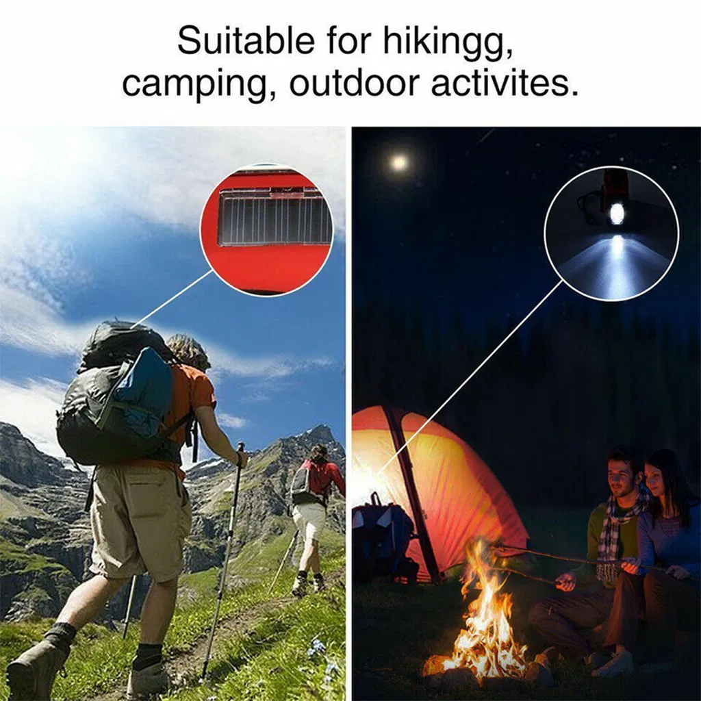 Радио на солнечной батарее с ручной зарядкой и фонариком