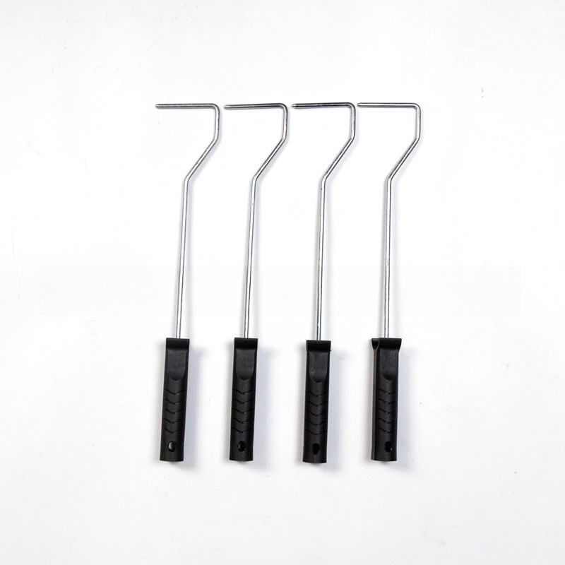 4-Inch Mini Roller Brush Holder with a Black Handle, a Straight-Pull-out Metal Rod for The Roller Sleeve