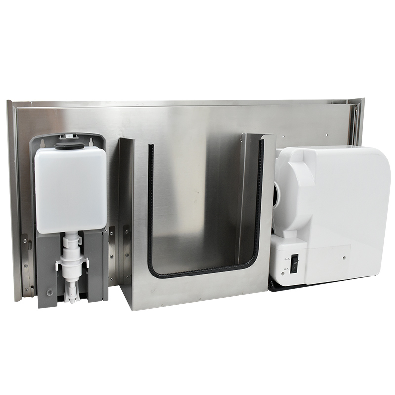 3-в-1 зеркальный шкаф с дозатором мыла и сушилкой