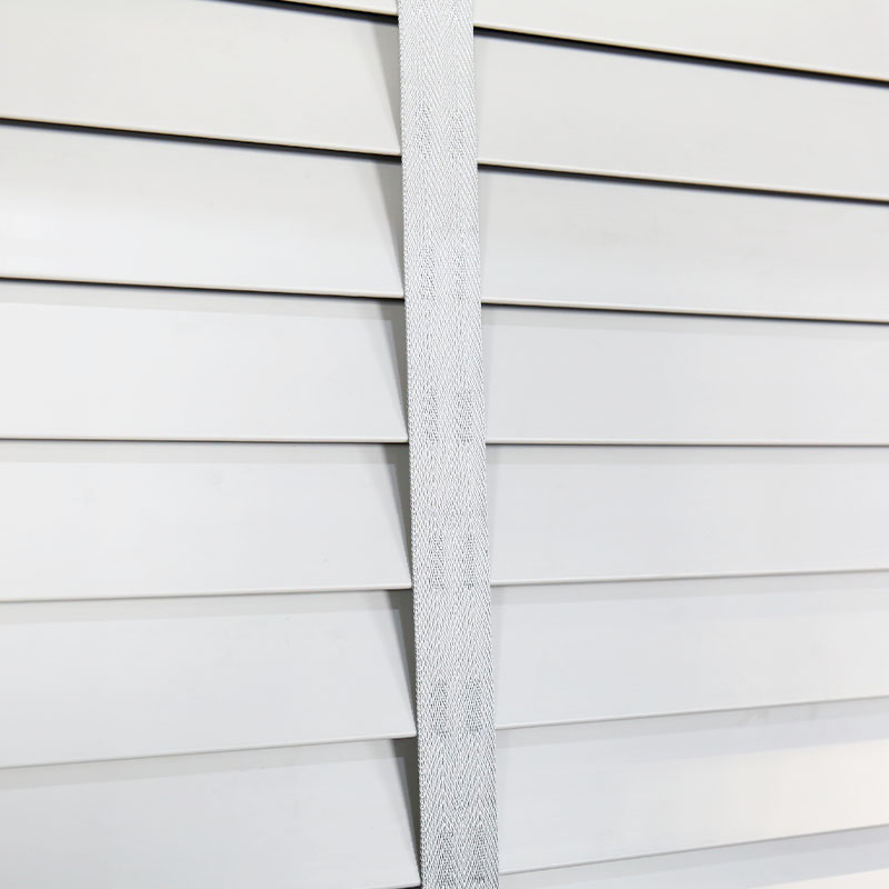 Waterproof Corded PVC Faux Wood Blinds 50mm Vinyl Horizontal Window Blinds