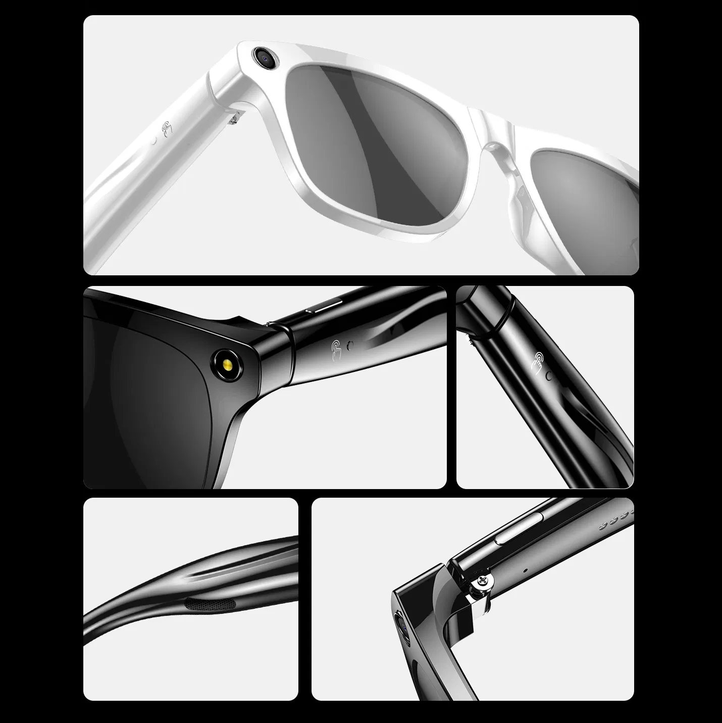 New Camera Anti Blue Eyewear 720p Video Shooting Visual Dialogue Translation Bt Call Music IP67 Photochromic Ai Smart Glasses