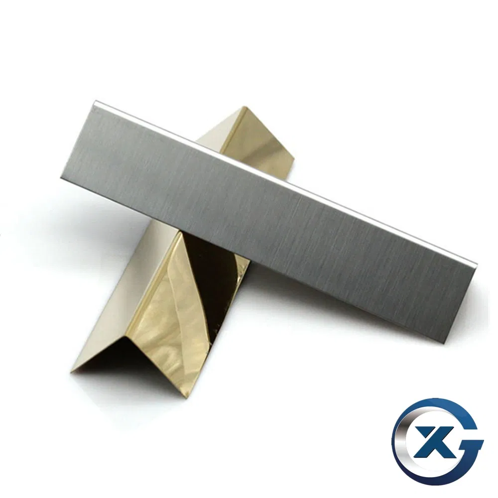 V Shape Best Price Rose Gold Stainless Steel Tile Trim Corner Non Slip Grooved Tread Stair Edge Step Nose