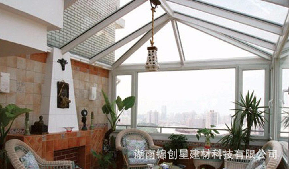 Design China Wholesale Double Glass Greenhouse Solarium Aluminium Sunroom Garden Veranda Sunrooms Glass Houses Glass Roof