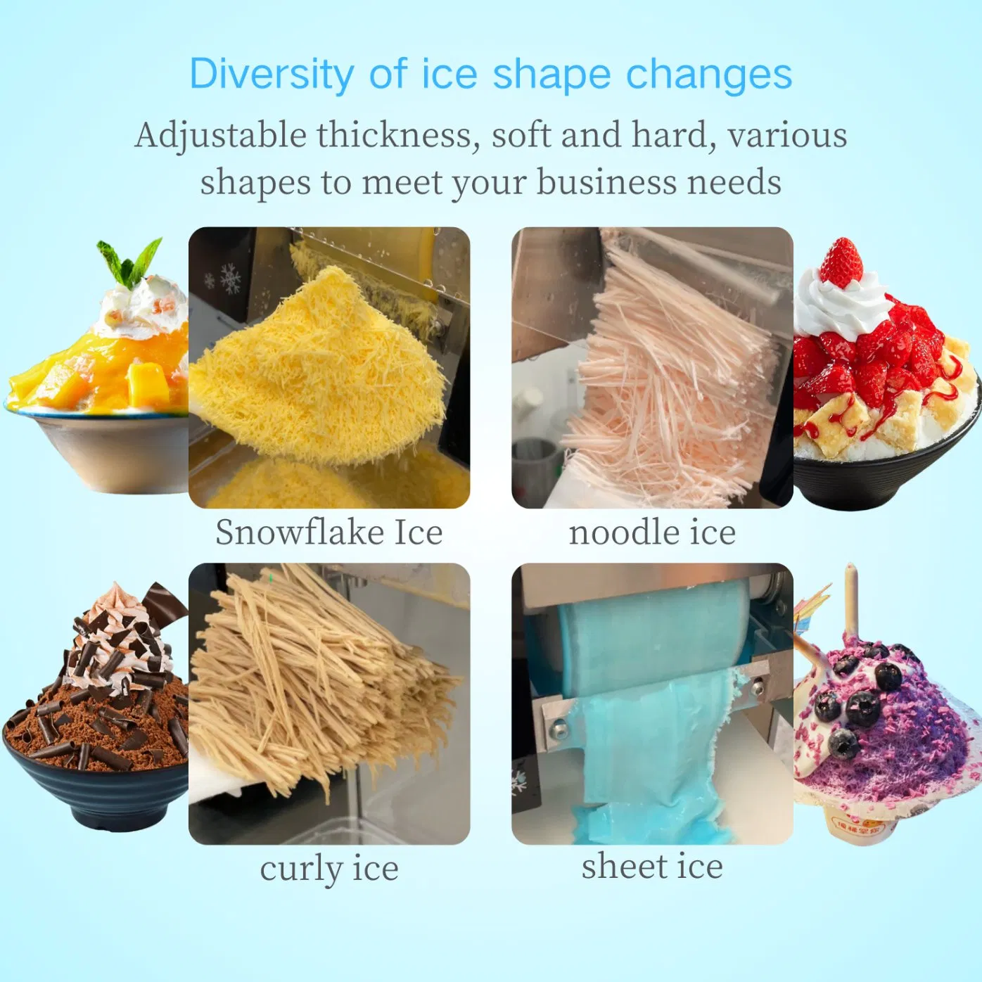 80kg/24h Snow Ice Maker Rapid Production Bingsu Snowflake Machine with FC80fd-360W-220V/50Hz Have CE FCC