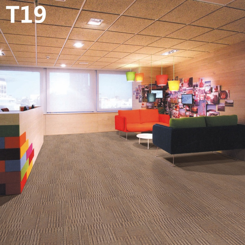 Premium 50cm X 50cm Poe Backing Office Floor Decoration Carpet Tile with 4.0mm Pile