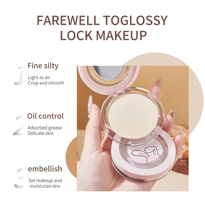 Matte Light Mist Foundation Delicate Smooth Oil Control and Pore-Improving Natural Setting Powder