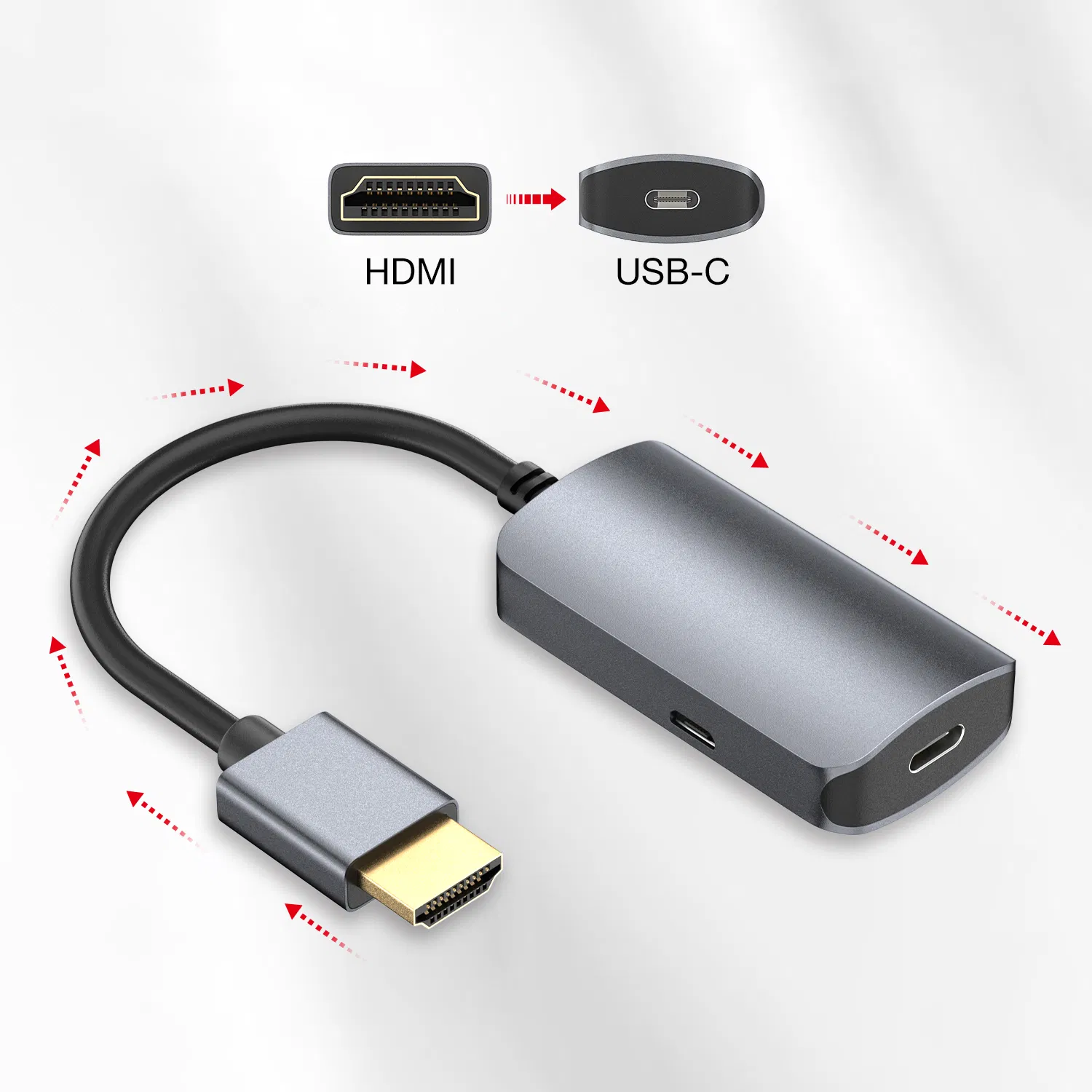 HDMI Male to USB Type C Female Converter 4K 60Hz HDMI to USB C Adapter Display Suitable for Type C Interface for PS5 Computer