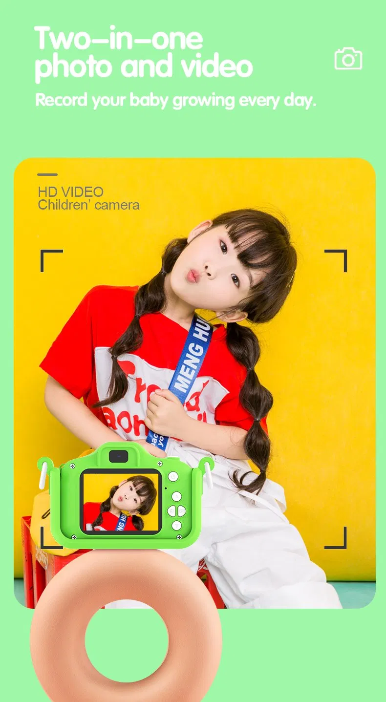Dudu Blue Kids Cameras with Dual Camera and HD Display Cartoon Theme and Fun Built-in Games