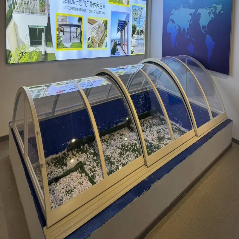 Премиум раздвижная алюминиевая веранда с остеклением