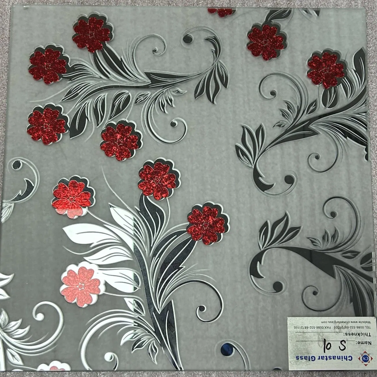 3-12mm Acid Etched Glass for Decoration/Patterned Glass/Titanium Coated Art Glass