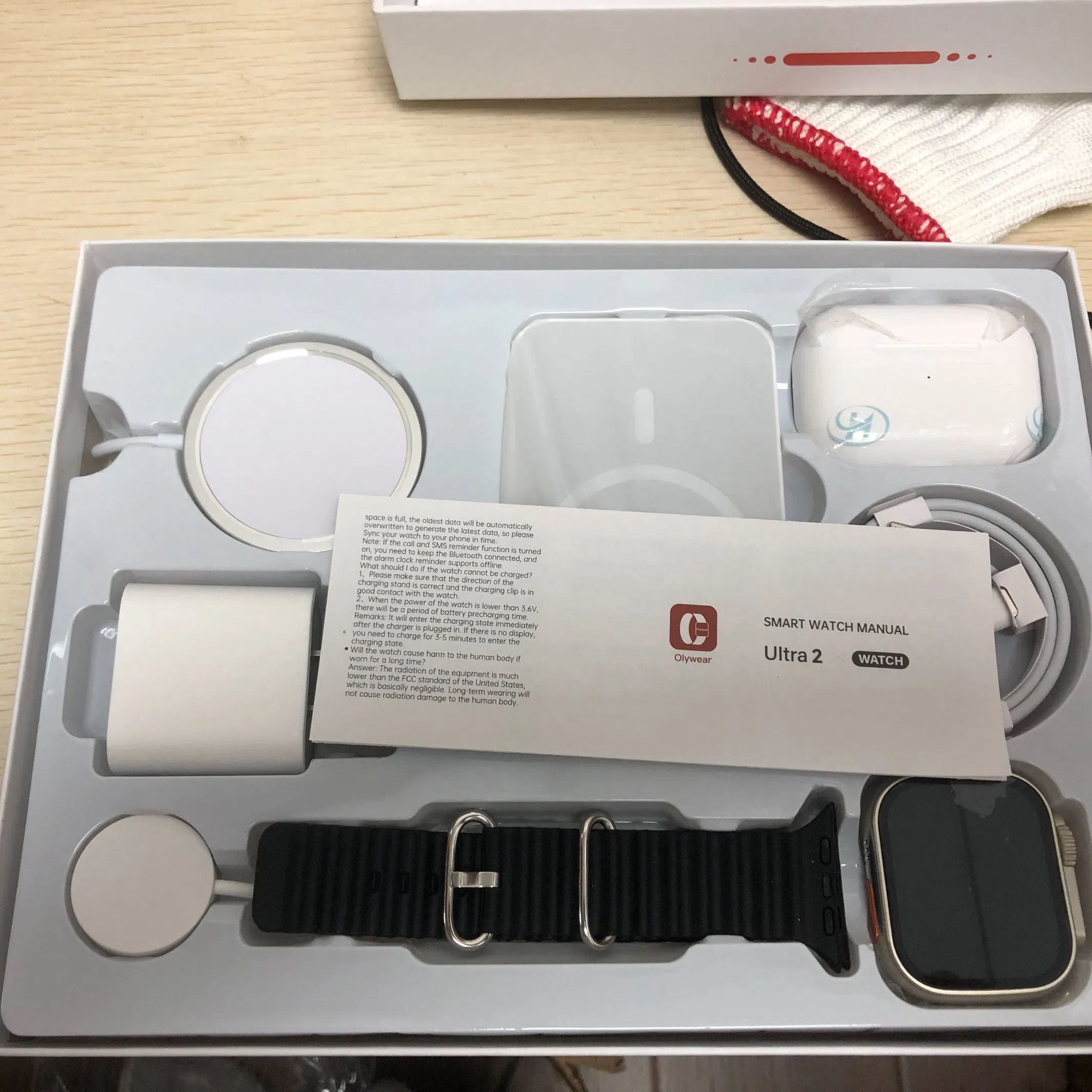 X8 Smartwatch with Magsafe 3000mAh Power Bank Pd20W Charger Wireless Earphone X8 S8 X10 Smart Watch