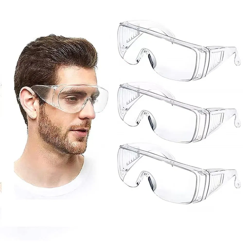 CE En166 & ANSI Z87.1+ PC Material Anti-Scratch Adjustable Legs Eyeglasses Eyewear Protective UV Safety Glasses Goggles