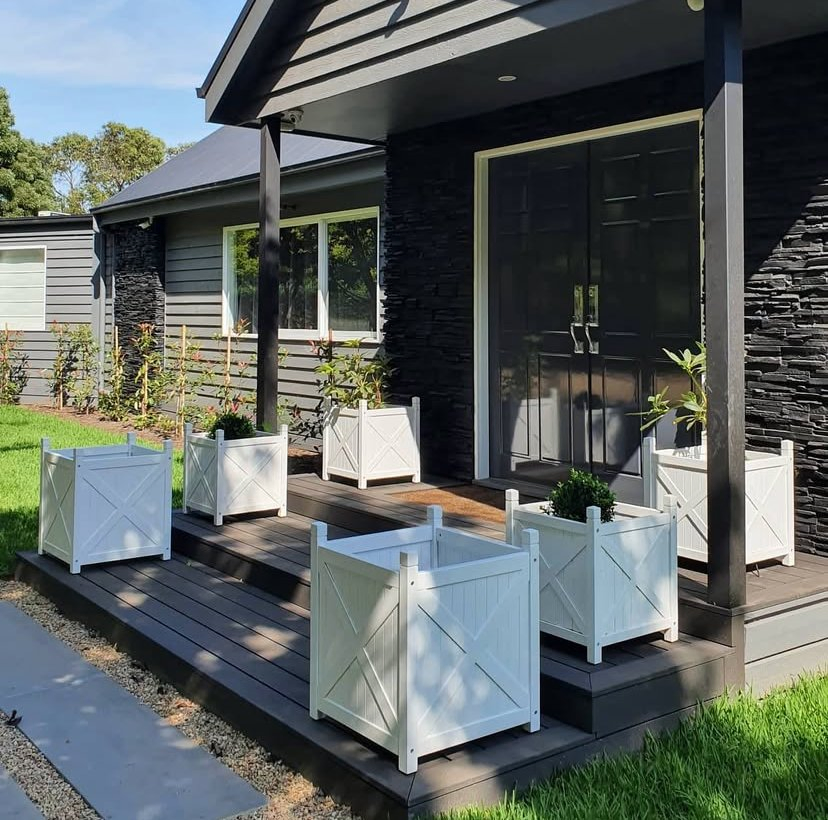 Large Hard Wood Planter Box for Porch Verandah Garden Patio