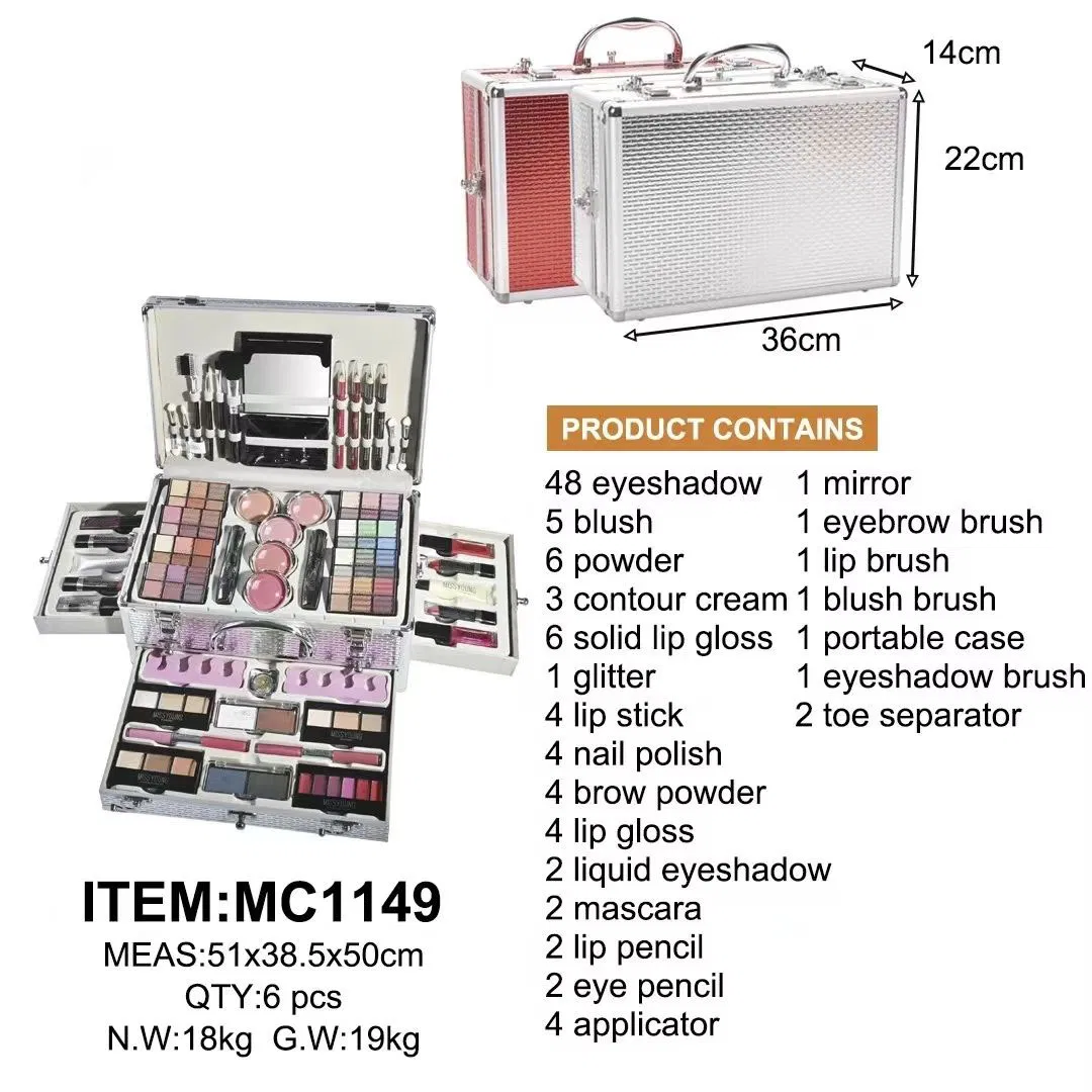 Professional Makeup Set Waterproof Eye Shadow Cosmetics Box Gift Kit Lipstick Brush Beauty Tool Product