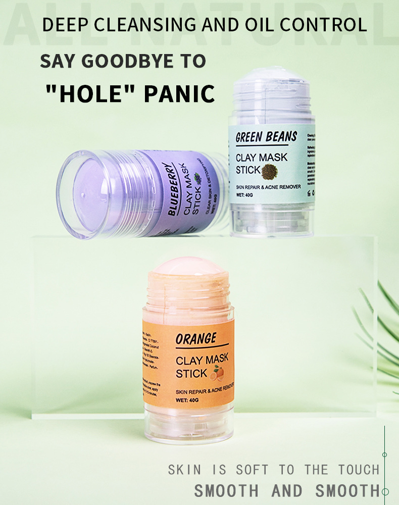 Aixin Cosmetics Face Skin Care Clay Mask Stick 40g Acne Treatment Refreshing Mask Stick Deep Cleansing Moisturizing Mask Stick Clay Mask Stick