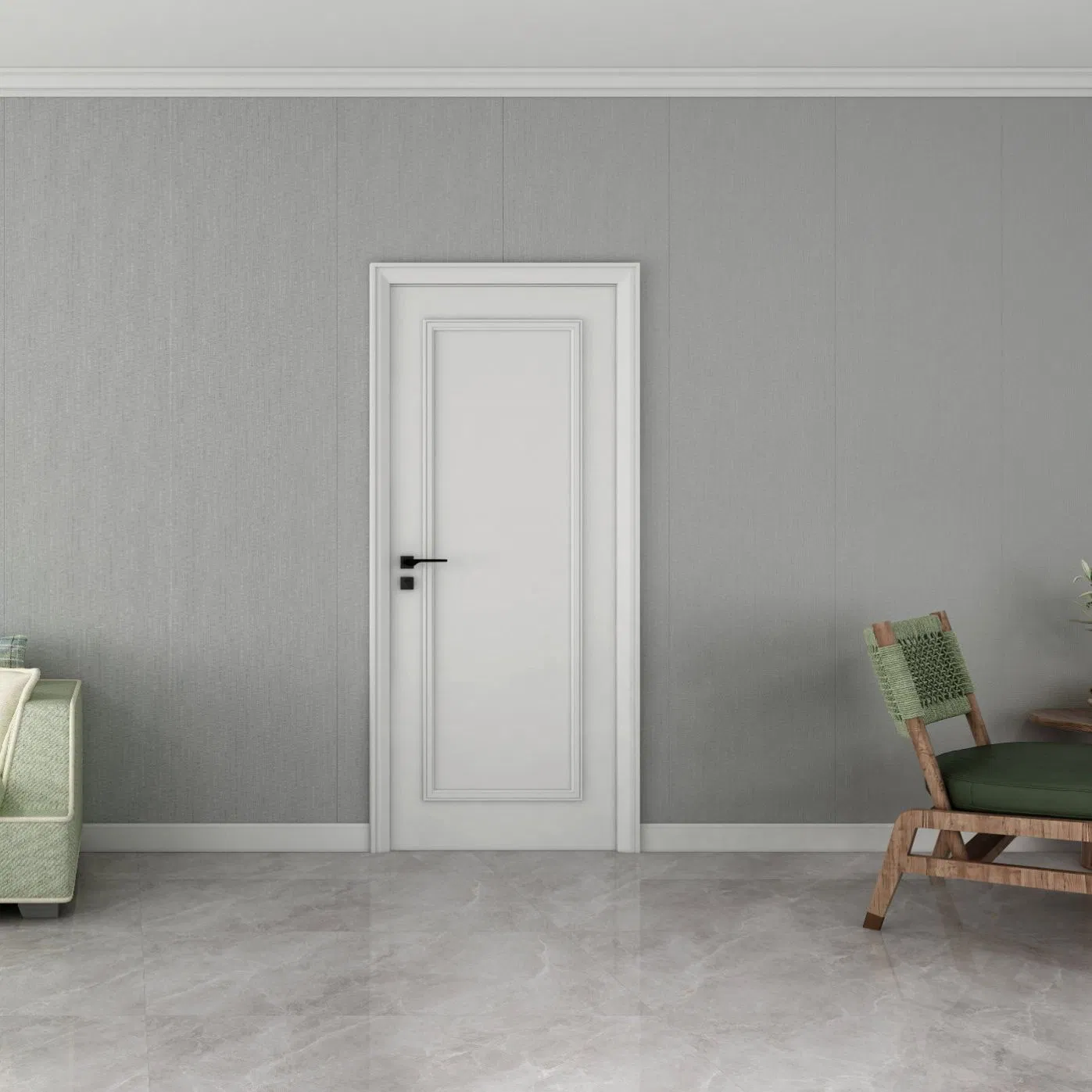 Painting Door with Glass Panels Puerta Pintada Con Panel De Vidrio