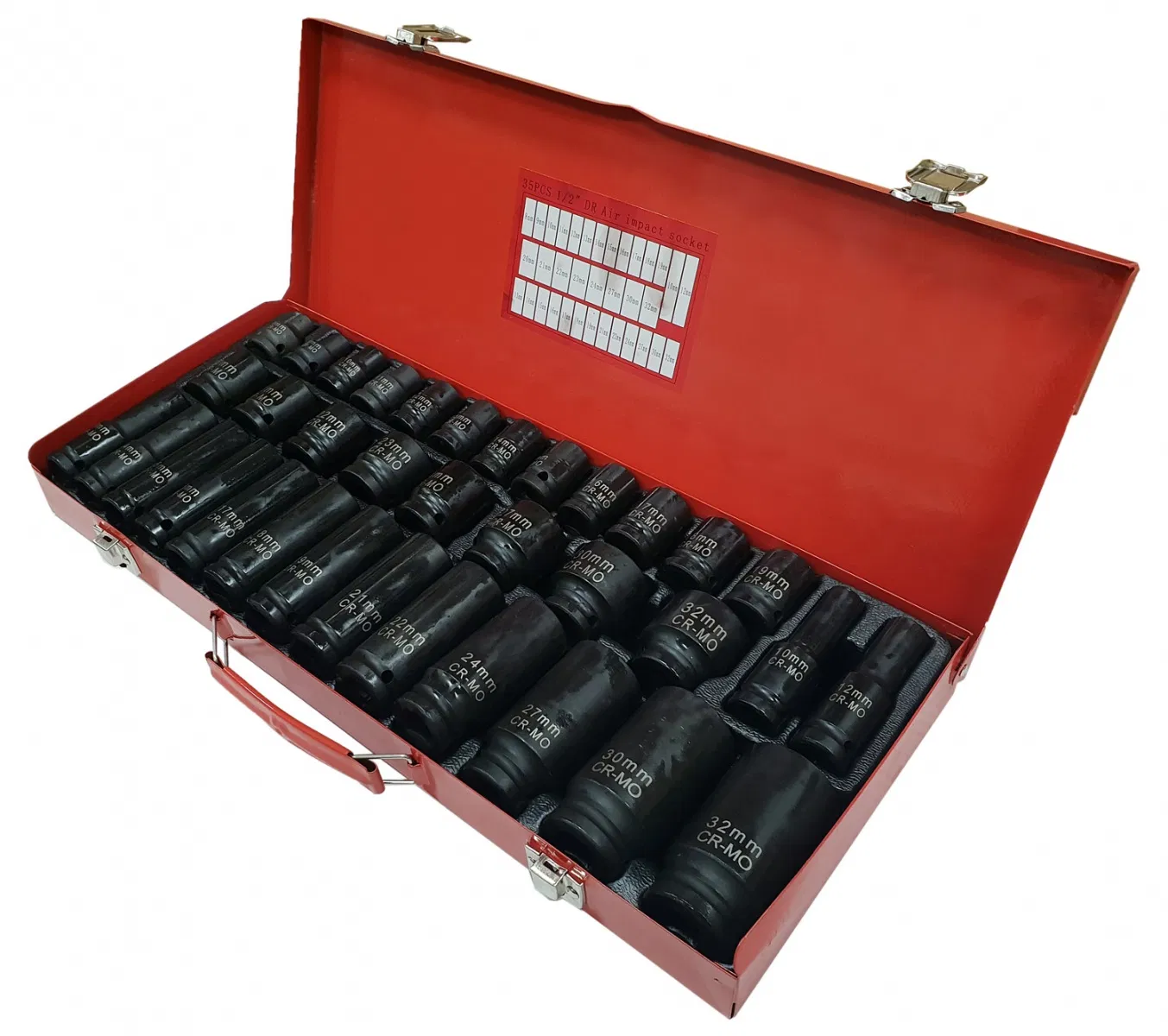 Набор ударных головок 1/2 дюйма Cr-Mo 35 шт